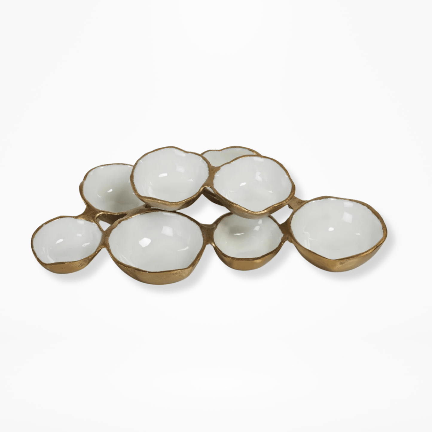 Small Cluster Tray White/Gold