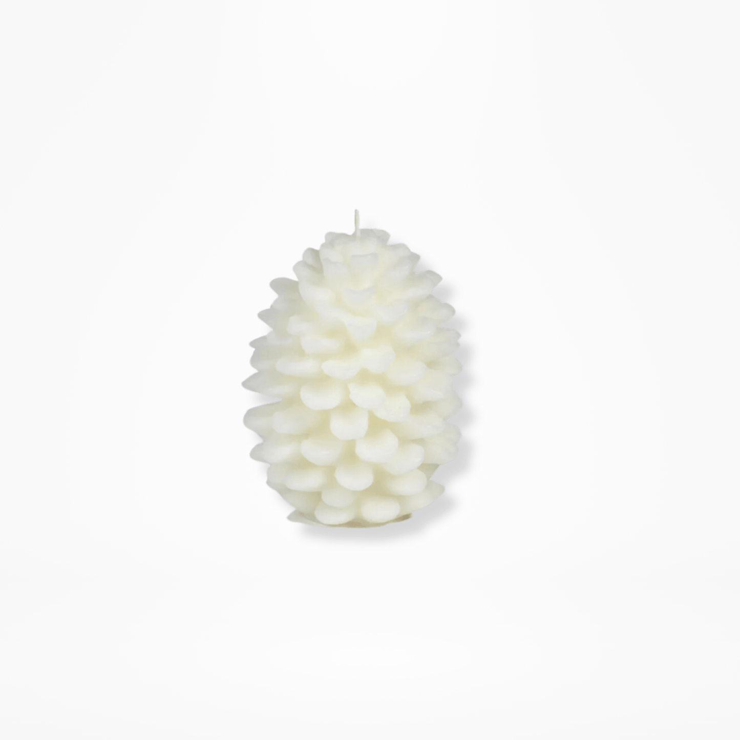 Cream Pinecone Candle Small