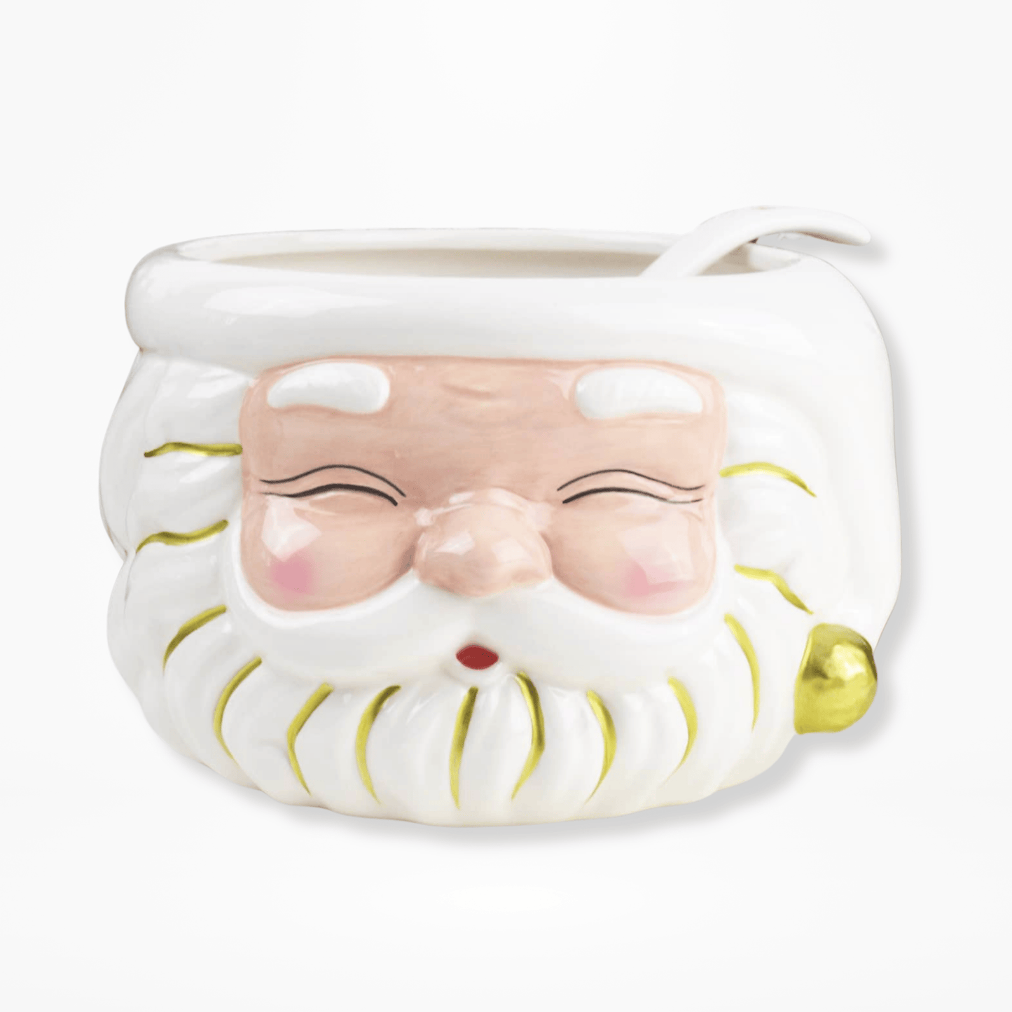 White Santa Punch Bowl & Ladle