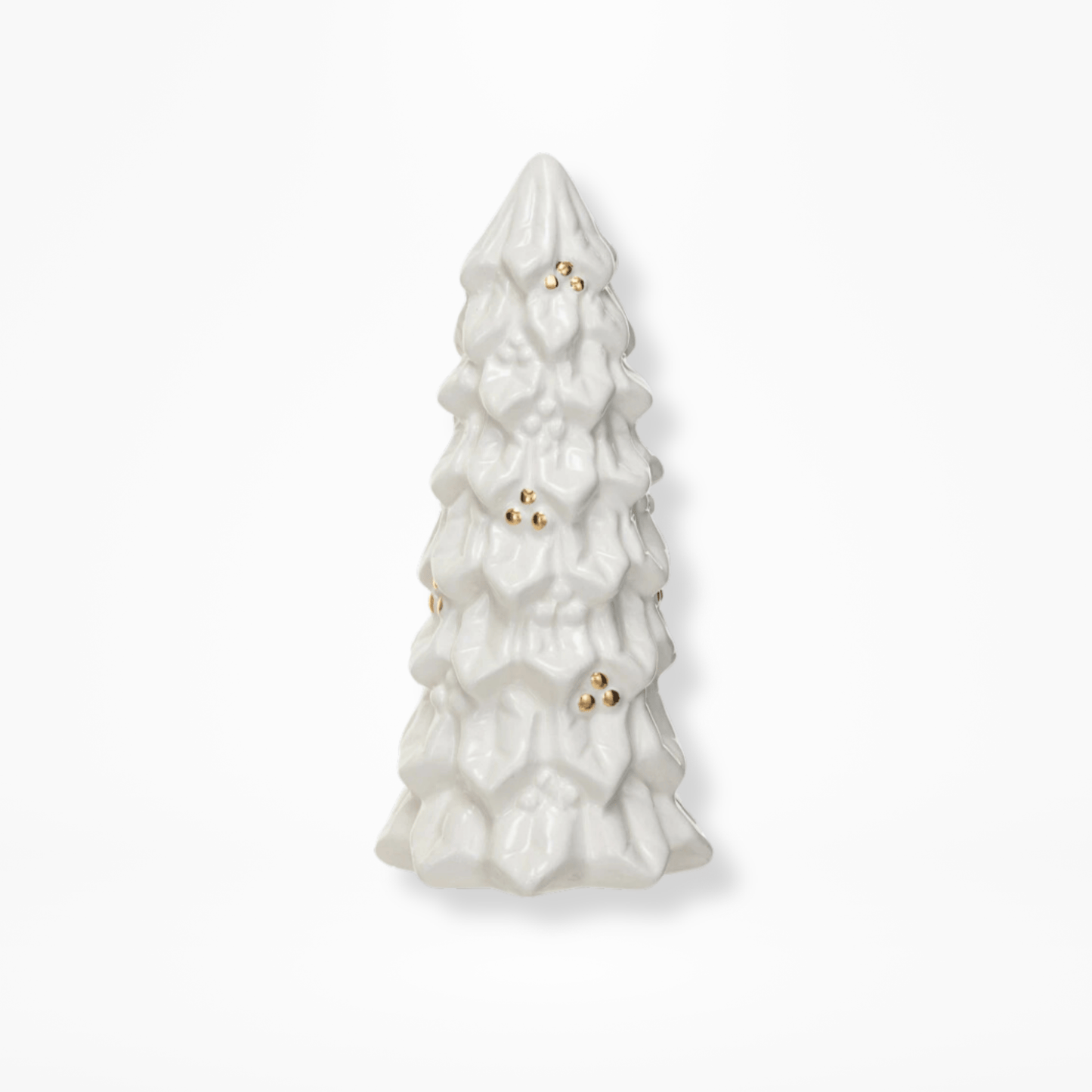 Large Cream Stoneware Christmas Tree