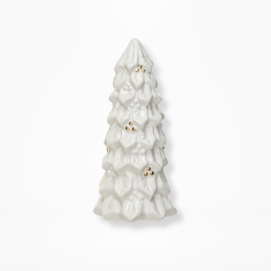 Large Cream Stoneware Christmas Tree