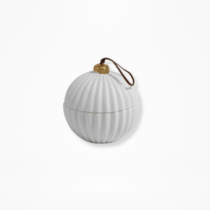 White Ornament Siberian Fir Candle