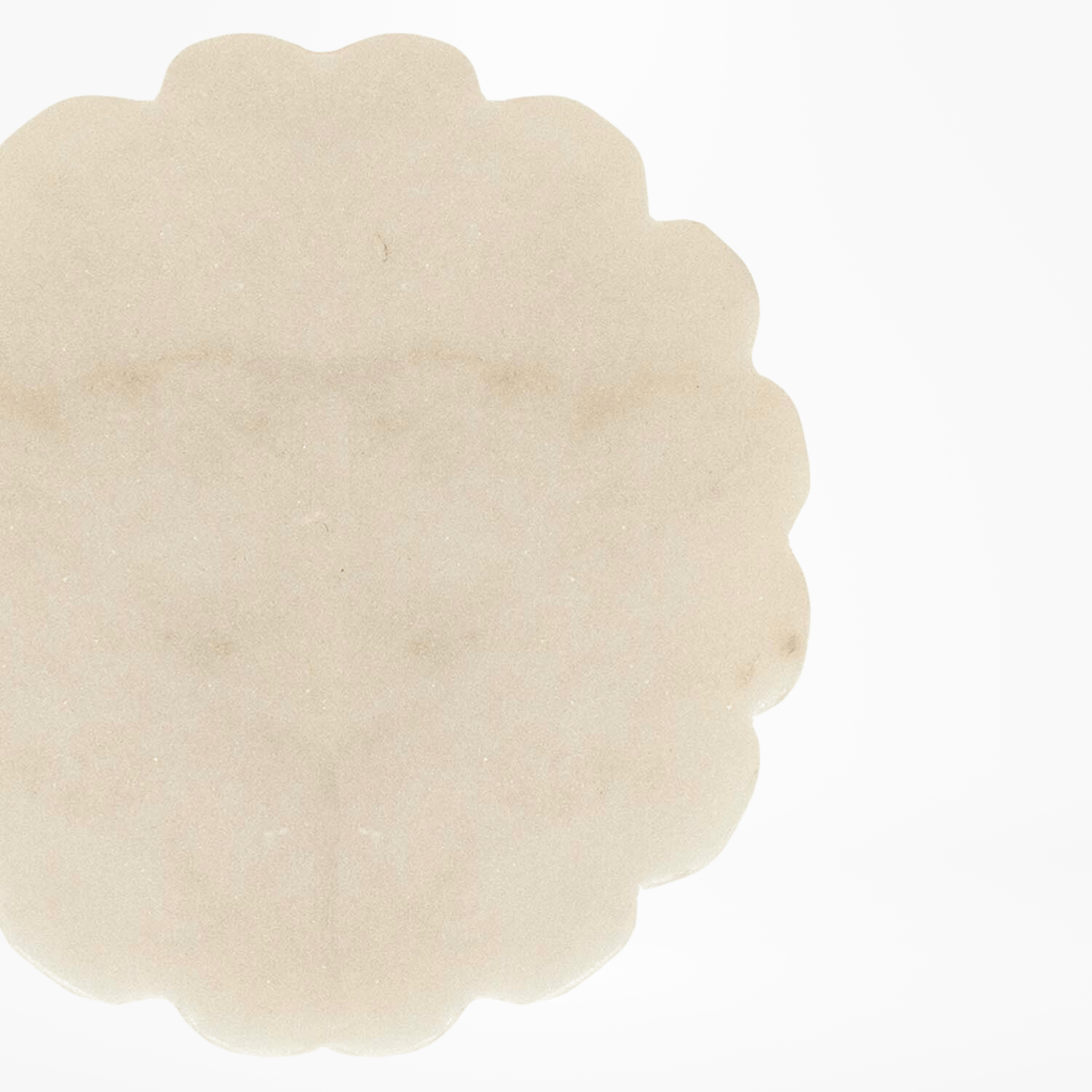 Scalloped Marble Coasters (Set of 4)