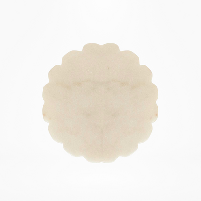 Scalloped Marble Coasters (Set of 4)