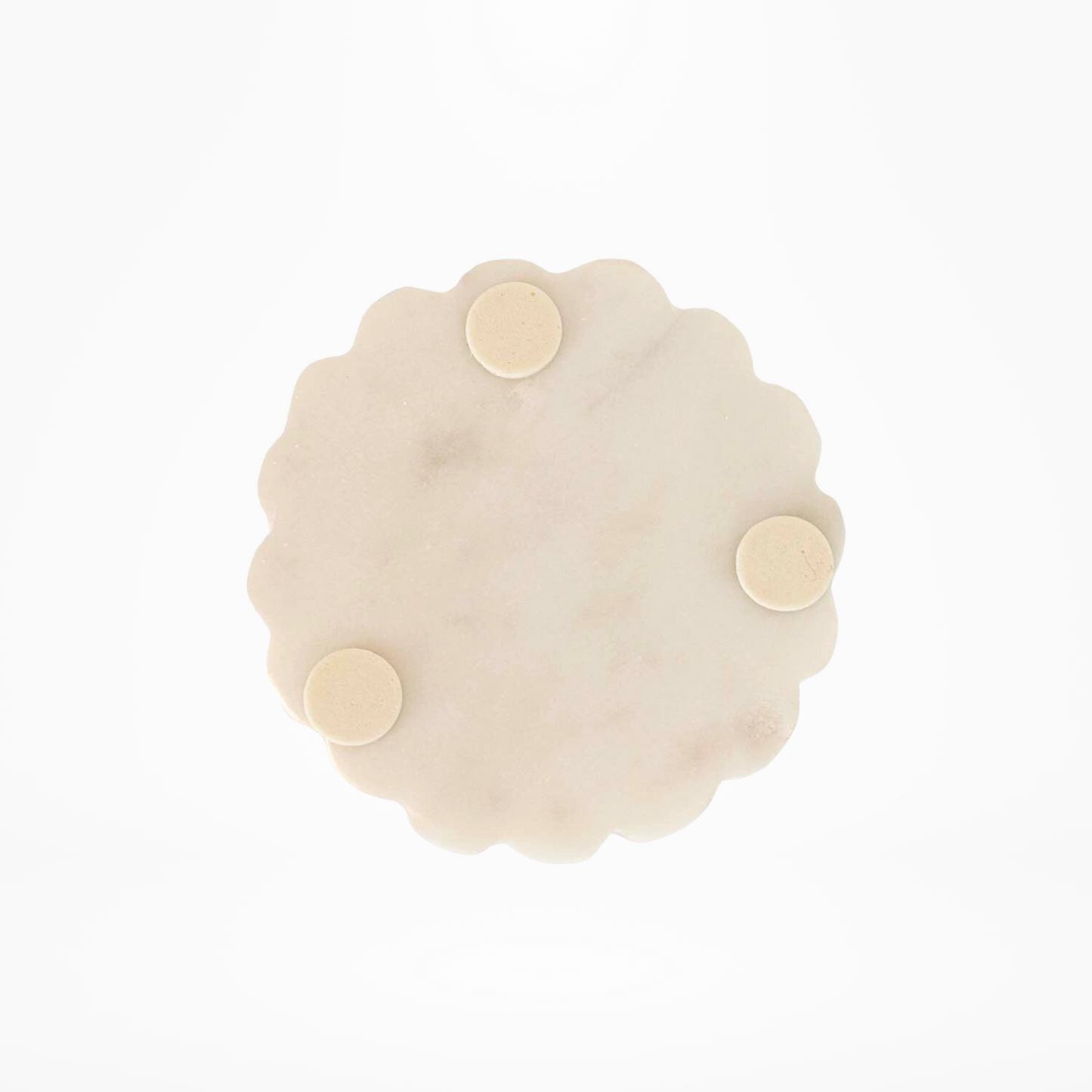 Scalloped Marble Coasters (Set of 4)