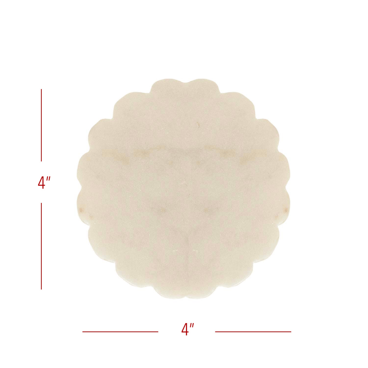 Scalloped Marble Coasters (Set of 4)