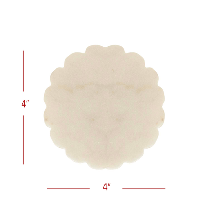 Scalloped Marble Coasters (Set of 4)