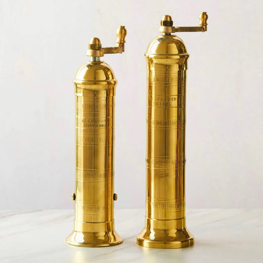 Antique Brass Salt & Pepper Mills (Set)