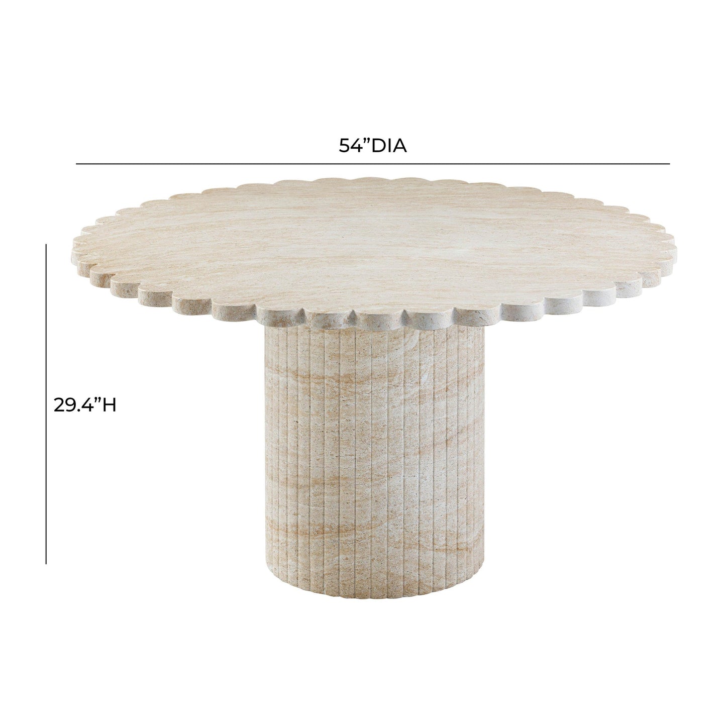 Blossom Scalloped 54" Indoor/Outdoor Table